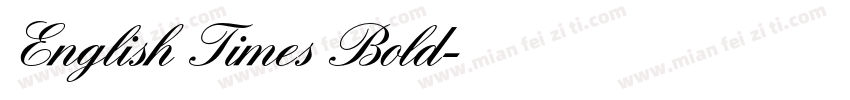 English Times Bold字体转换